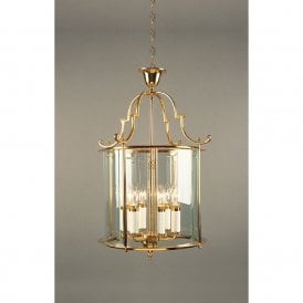 COLCHESTER large gold polished brass ceiling lantern
