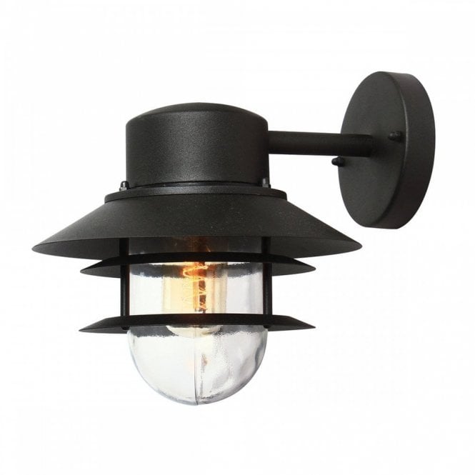 COPENHAGEN black exterior wall light for coastal locations