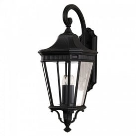 COTSWOLD LANE IP44 traditional outdoor wall lantern - large black