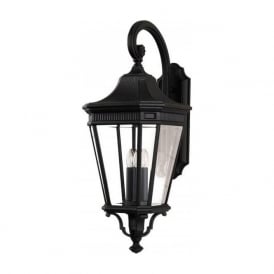 COTSWOLD LANE IP44 traditional outdoor wall lantern - large black