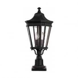 COTSWOLD LANE traditional garden gate post lantern - medium black