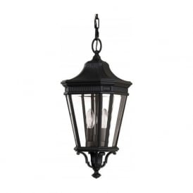 COTSWOLD LANE traditional hanging porch lantern - medium black