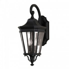 COTSWOLD LANE traditional outdoor garden wall lantern- medium black
