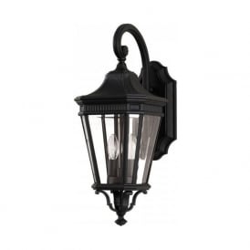 COTSWOLD LANE traditional outdoor garden wall lantern- medium black