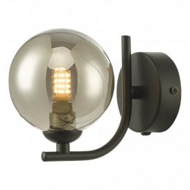CRADLE Wall Light Matt Black Smoked Glass