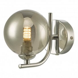 CRADLE Wall Light Polished Chrome Smoked Glass