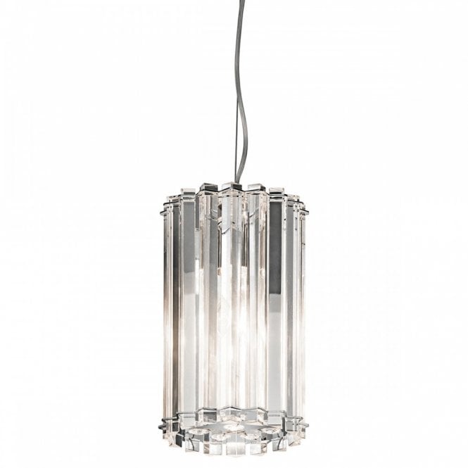 CRYSTAL SKYE IP44 mini bathroom ceiling pendant with crystal prism rods