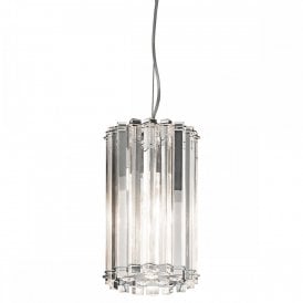 CRYSTAL SKYE IP44 mini bathroom ceiling pendant with crystal prism rods