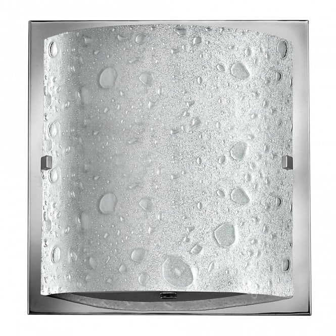 DAPHNE IP44 LED bathroom wall light with bubble effect art glass shade