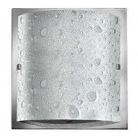 DAPHNE IP44 LED bathroom wall light with bubble effect art glass shade