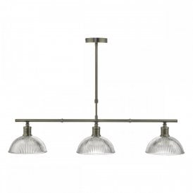 DARA traditional 3 light bar pendant for sloping ceilings