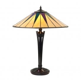 DARK STAR Tiffany Art Deco table lamp - large