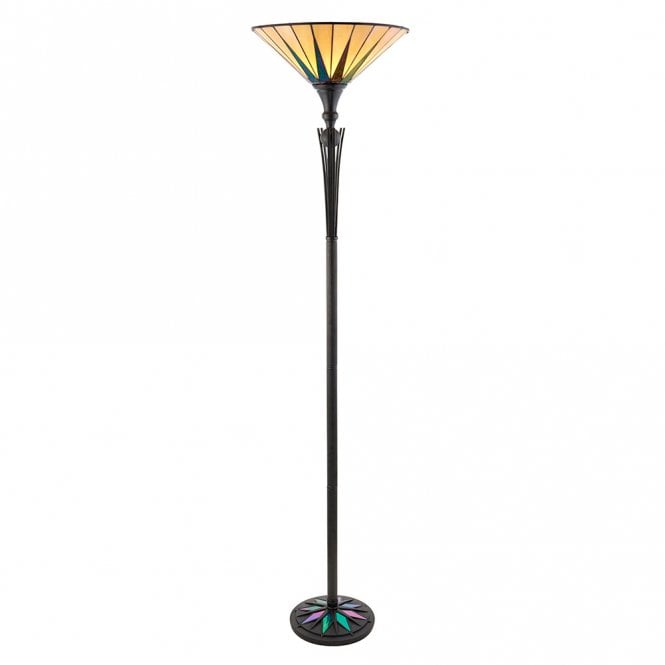 DARK STAR Tiffany Art Deco uplighter floor lamp
