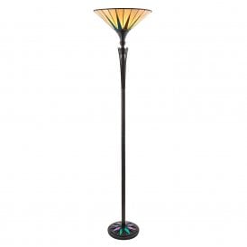 DARK STAR Tiffany Art Deco uplighter floor lamp