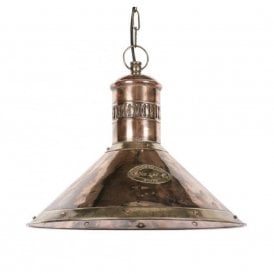 DECK LAMP vintage industrial style copper ceiling pendant light