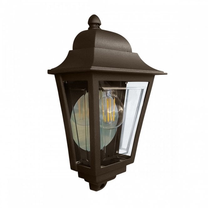 Deco Lane 1lt Half Wall Lantern in Bronze