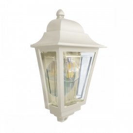 cream art deco style half wall lantern for exteriors