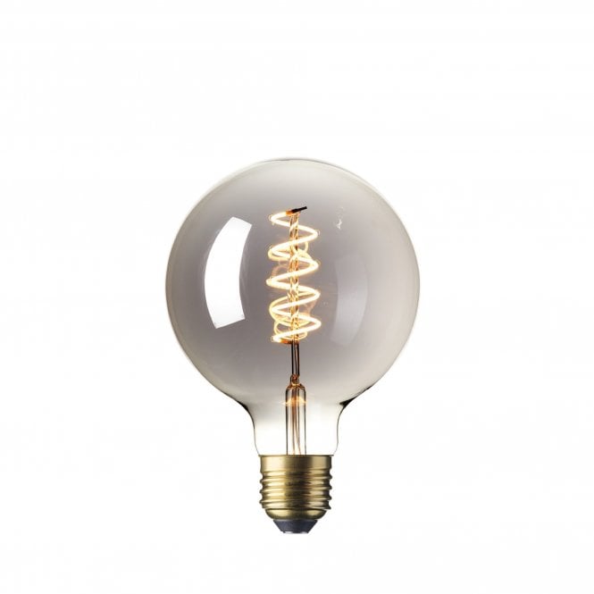 DECORATIVE LED FILAMENT BULB Calex large smoked glass globe light bulb