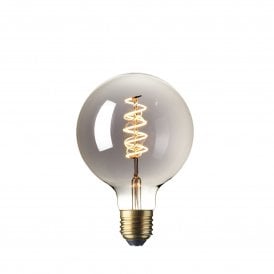 DECORATIVE LED FILAMENT BULB Calex large smoked glass globe light bulb