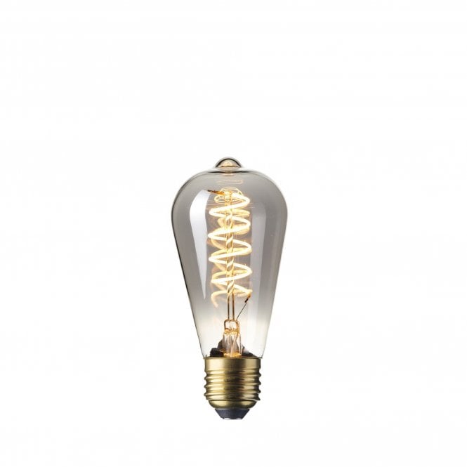 DECORATIVE LED FILAMENT BULB Calex smoked glass valve shaped light bulb