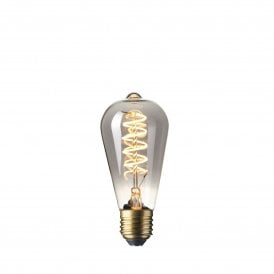 DECORATIVE LED FILAMENT BULB Calex smoked glass valve shaped light bulb