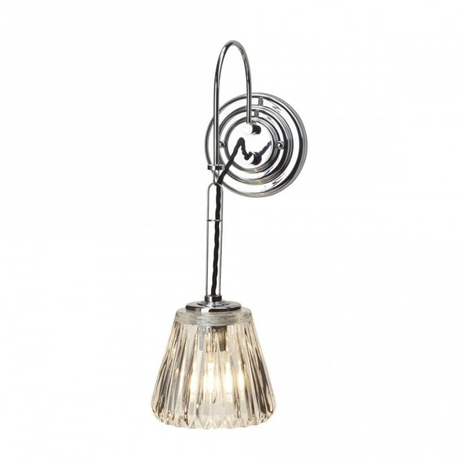 DEMELZA traditional Art Nouveau style LED bathroom wall light - chrome