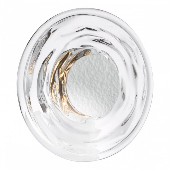 Dewey Textured Glass and Polished Chrome Wall Light LED