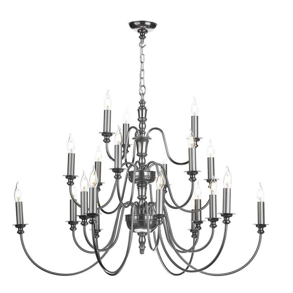 Antique Pewter Chandelier Visual Comfort & Company Ruhlmann 6 Light