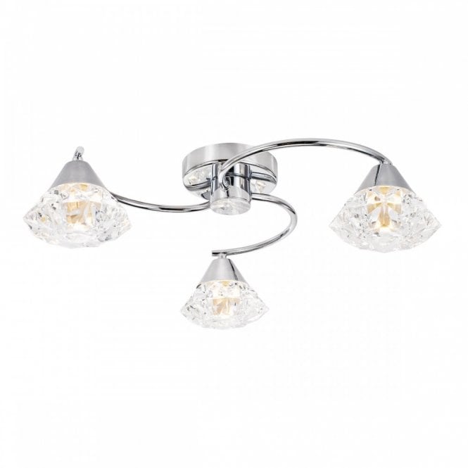 Dilys 3 Light Semi-Flush in Polished Chrome