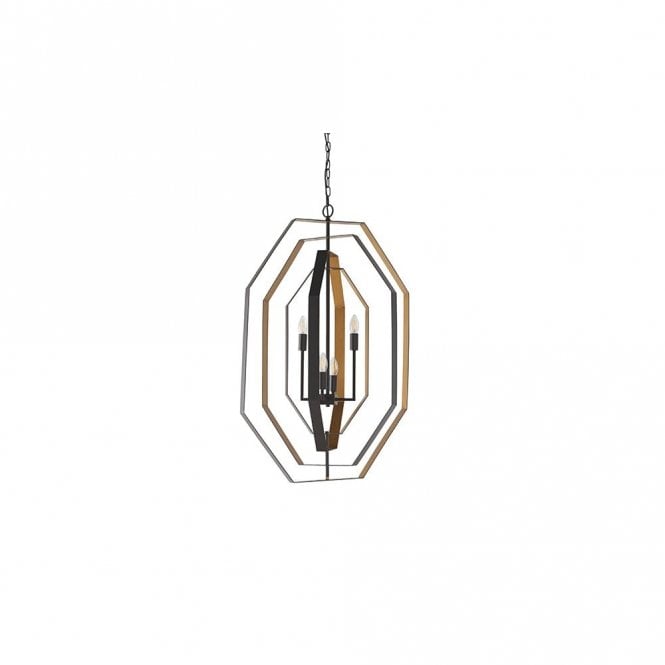 DIVERGENT Extra Large 4 Light Geometric Frame Ceiling Pendant Light