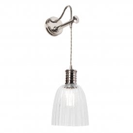 Bare Bulb Hanging Wall Light - Polished Nickel