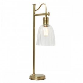 DOUILLE vintage industrial style table lamp - aged brass
