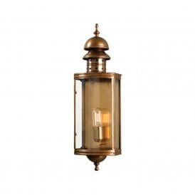 DOWNING STREET traditional antique brass exterior wall lantern
