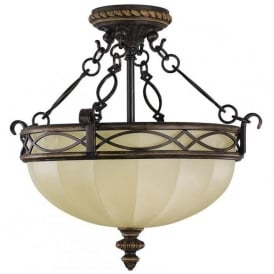 DRAWING ROOM Edwardian semi-flush uplighter ceiling light