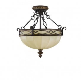DRAWING ROOM Edwardian semi-flush uplighter ceiling light