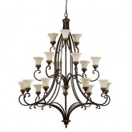 DRAWING ROOM large 3 tier tradtional bronze chandelier with 18 lights