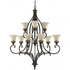 DRAWING ROOM large 9 light multi tier traditional chandelier