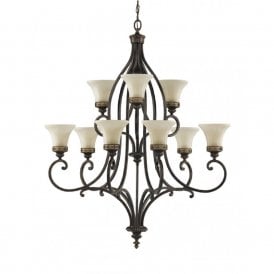 DRAWING ROOM large 9 light multi tier traditional chandelier
