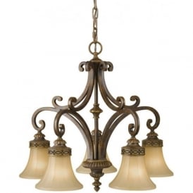 DRAWING ROOM traditional 5 light Edwardian chandelier