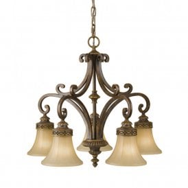 DRAWING ROOM traditional 5 light Edwardian chandelier