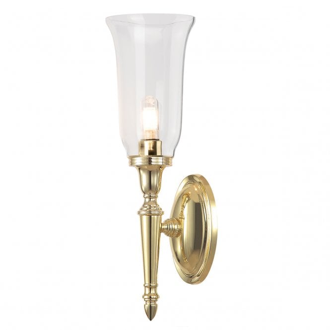 DRYDEN IP44 traditional bathroom wall light - gold polished brass