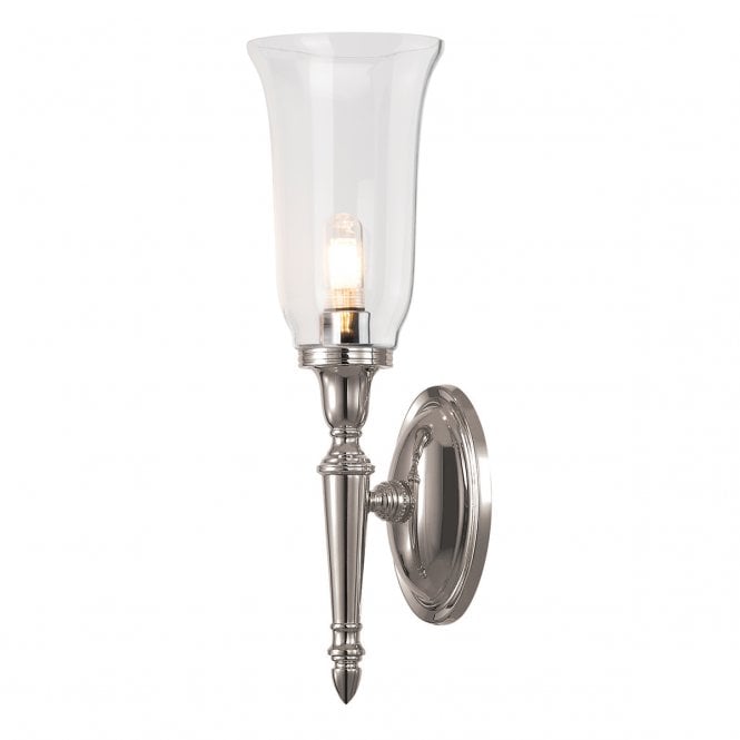 DRYDEN traditional nickel bathroom wall light
