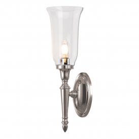 DRYDEN traditional nickel bathroom wall light