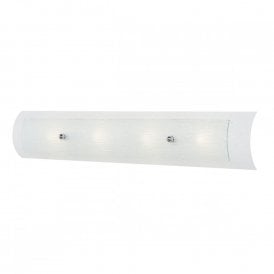 DUET LED modern bathroom wall panel light with textured glass - large