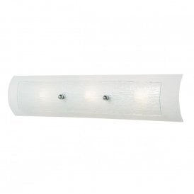 DUET LED modern bathroom wall panel light with textured glass - medium