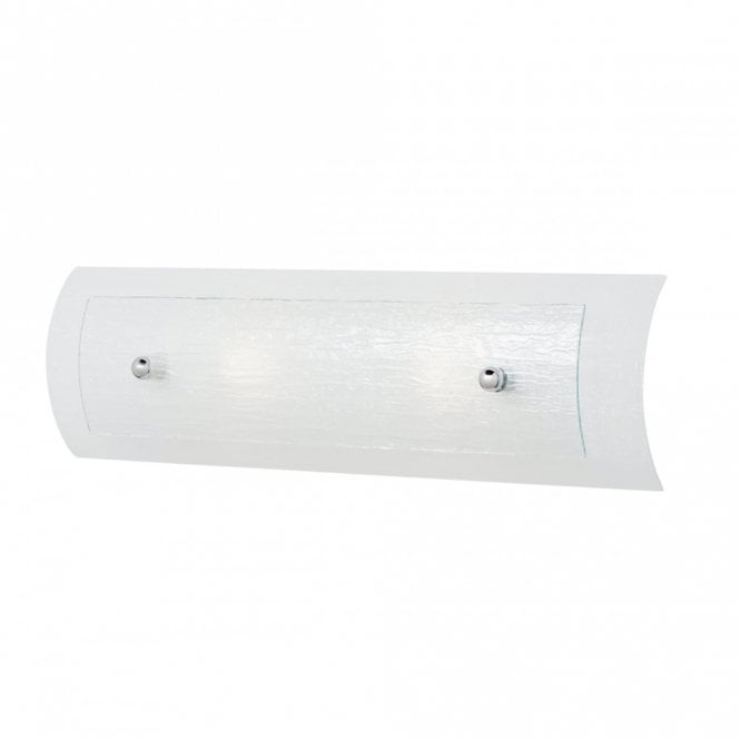 DUET LED modern bathroom wall panel light with textured glass - small