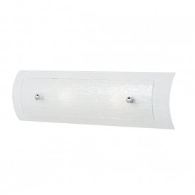 DUET LED modern bathroom wall panel light with textured glass - small