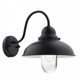 DYNAMO matt black exterior garden wall light IP44
