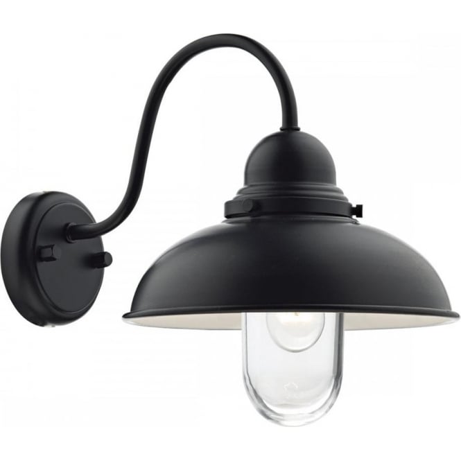 DYNAMO matt black exterior garden wall light IP44