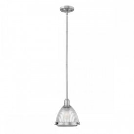 ELROY 1 Light Pendant Light | Brushed Nickel Finish